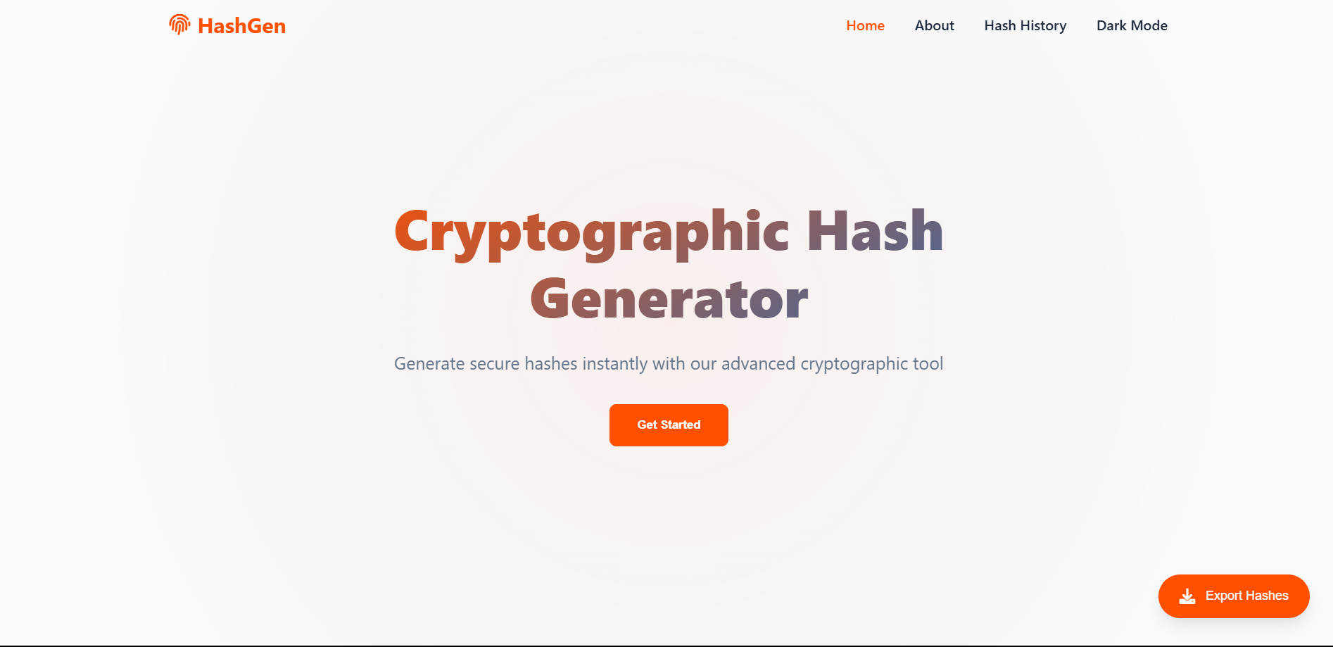 Cryptographic Hash Generator